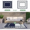 thumbnail image 4 of DEORAB Tapis d'Extérieur Réversible 8x10 Pieds Tapis de Patio, Liquidation Tapis en Plastique Imperméable, Tapis de Sol Polyvalent pour Patio, Camping, RV, Terrasse, Porche, Balcon, Arrière-Cour, Bleu&Blanc, 4 of 7