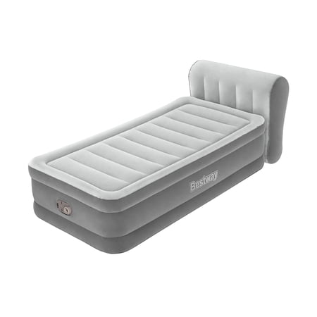 Bestway SleepSupport Air Mattress Twin 18” with Headboard, Built-in AC Pump
