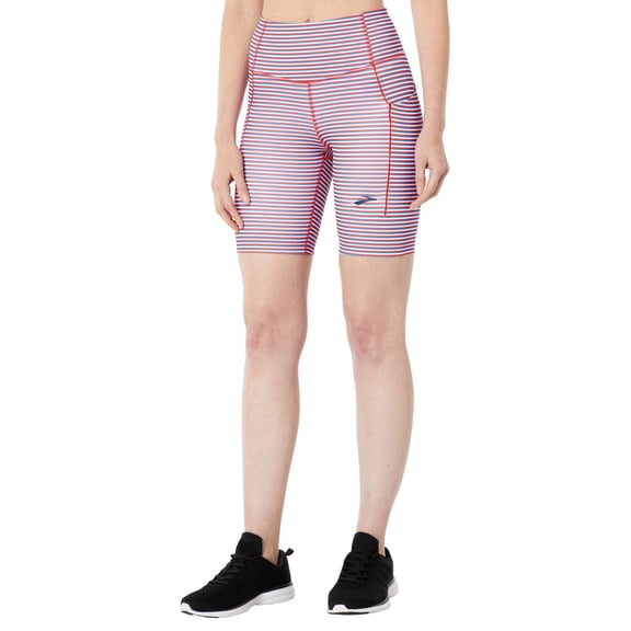 Brooks Method 8" Short Tights Stripe/Brooks Run USA XL (US Women's 16-18) 8
