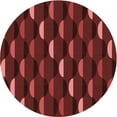 thumbnail image 1 of Ahgly Company Indoor Round Patterned Grapefruit Red Area Rugs, 7' Round, 1 of 6