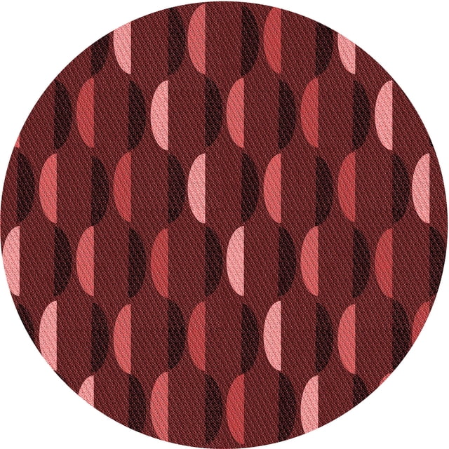 Ahgly Company Tapis d'Intérieur Lavable en Machine Carré Rouge Pamplemousse, 3 Pieds Carré