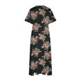 thumbnail image 6 of Lenago Plus Size Summer Dresses for Women 2026 Boho Flower Print High Low Maxi Dress V-Neck Short Sleeve Dresses for Party Casual, 6 of 6