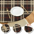 thumbnail image 4 of Black Beige and Red Checkerboard Checkered Pattern Round Fitted Tablecloth with Elastic Edge,Dining Table Cover Waterproof,Outdoor Round Tablecloth for Camping,Dining,Indoor and Outdoor, 4 of 7