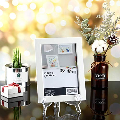 6 Pack Clear Acrylic Easel Stands, 7 Inch Display Stands for Plates, Photos, Picture Frames, Books, and Decorative Items