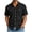 Black, variant on Cotton Shirts for Men Button Down Short Sleeve T Shirts with Pockets Casual Vintage Lapel Beach Shirt for Vacation Black S