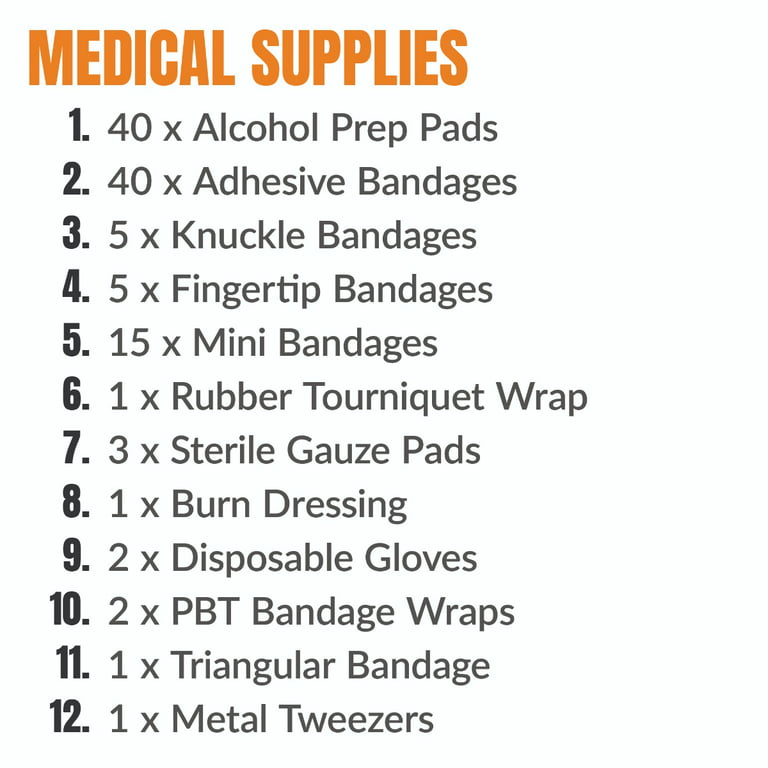 Sirius Premium 250 Piece Survival Kit & First Aid Kit - Outdoor