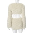 thumbnail image 5 of Faux Fur Cardigan & Skirt Set (M, Beige), 5 of 10