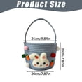 thumbnail image 3 of Easter Basket, Easter Baskets with Handle, Empty Bunny Egg Basket, Easter Baskets Easter gifts basket Personalized, 8", Hot Pink, 3 of 6