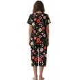 thumbnail image 2 of DISNIMO Flower Printed Women's Pajama Sets Comfy Sleepwear 2 Piece Pjs Set Short Sleeve Tops and Capri Pant Lounge, 3XL, 2 of 7