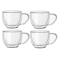 thumbnail image 1 of 4 pzas taza de café de de doble pared taza de aislada con mango 200ml transparente Sunnimix Taza de café de doble pared, 1 of 8