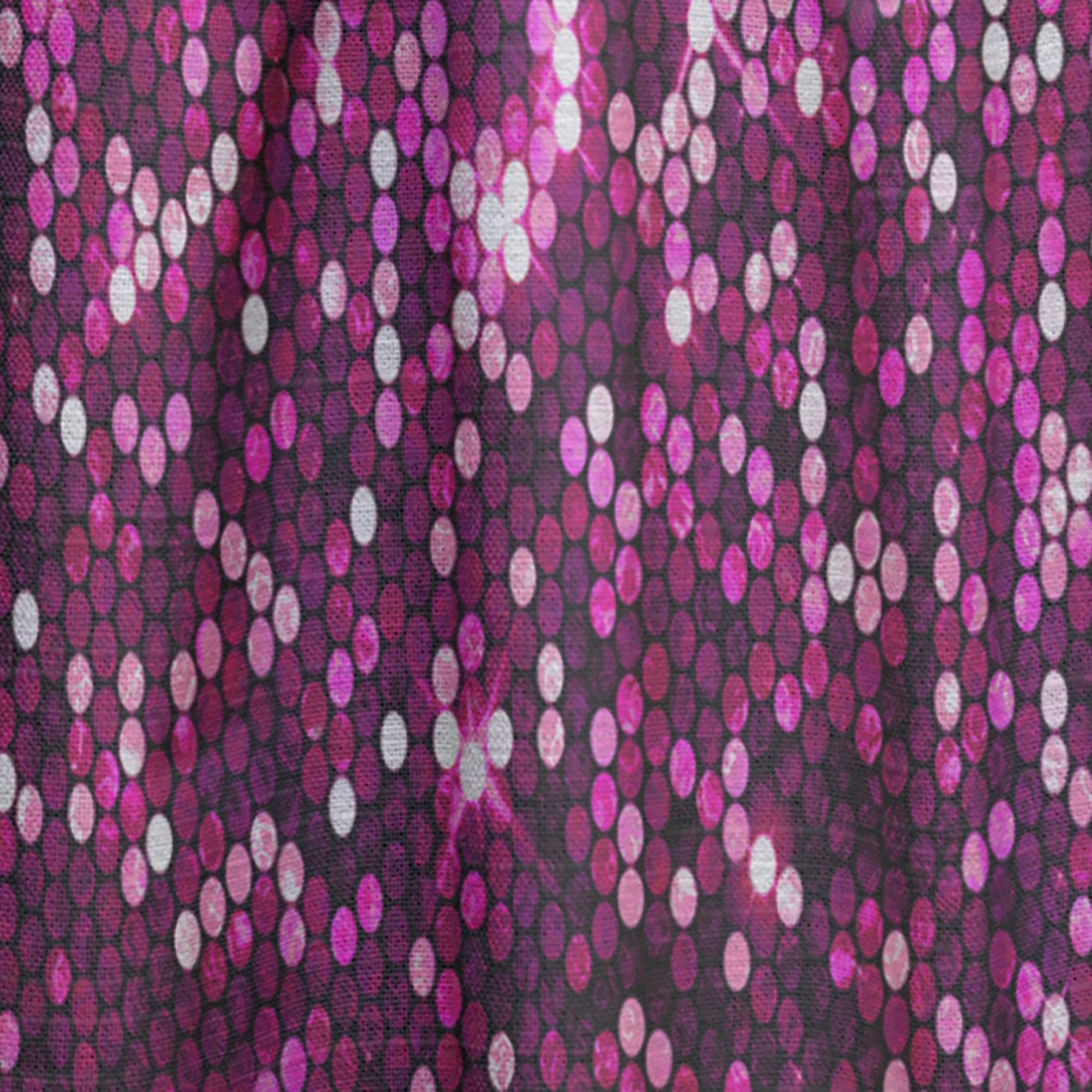 Designart 'Pink Sparkle Glitter Retro' Mid-Century Modern Curtain Panel