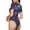 Starry Night Iris Field, variant on Steampunk Cowboy Cat Womens One Piece Swimsuits Modest Tummy Control Bathing Suits Lace Up Slimming Swim Suit-XX-Large