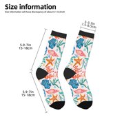 Rateoe Sea Creatures Pattern Children's Socks, Socks Gifts ,kids Crew Soft Cotton Socks , Moisture-Wicking, Durable, Ideal for Daily Wear & Sports