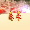 thumbnail image 5 of Sdmnsg-T Christmas Earrings for Women, Cute Green Christmas Gift Bow Dangle Earring, Holiday Crazy Party Earrings, 5 of 16