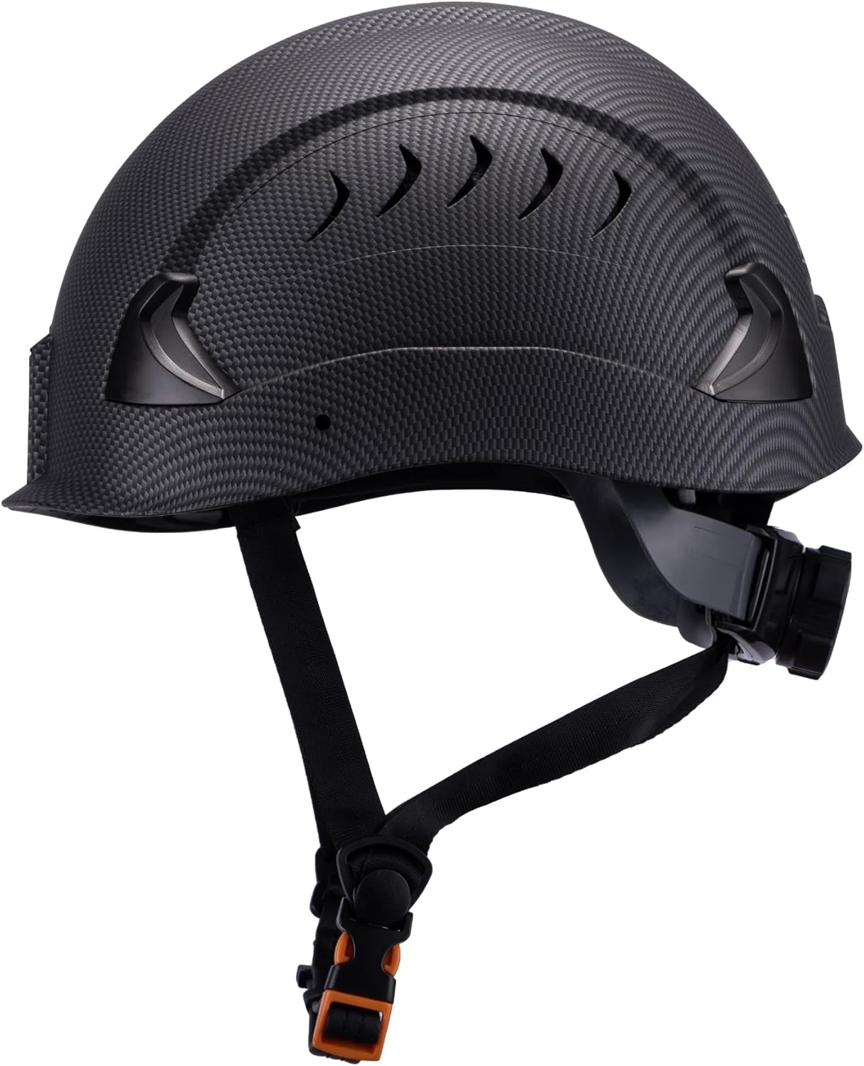 Land Helmets Frontier Type 2 Class C Vented Safety Helmet - ANSI/ISEA Z89.1 Type II OSHA Compliant Hard Hat - Carbon Fiber