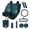 Dolphin, variant on FOR U DESIGNS Skull Rose Spider Web Print Car Seat Covers Set of 13 Includes Steering Wheel Cover, Seat Belt Covers, Coasters, Car Garbage Can, Rearview Mirror Cover, Keychains