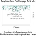thumbnail image 3 of Pop It When She Pops Mini Bottle Stickers  12 Count  2x 3 Size  Champagne Bottle Stickers  Baby Shower Party Favors  White with Greenery Design, 3 of 4