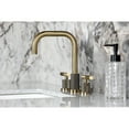 thumbnail image 2 of Kingston Brass FSC893KNLAB Convergent Two-Handle 3-Hole Deck Mount Widespread Bathroom Faucet with Knurled Handle and Brass Pop-Up in Antique Brass, 2 of 8