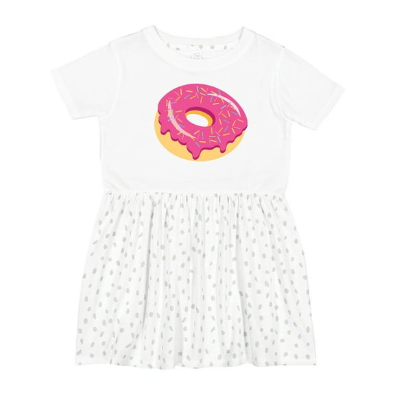 Inktastic Pink Donut with Sprinkles Girls Toddler Dress