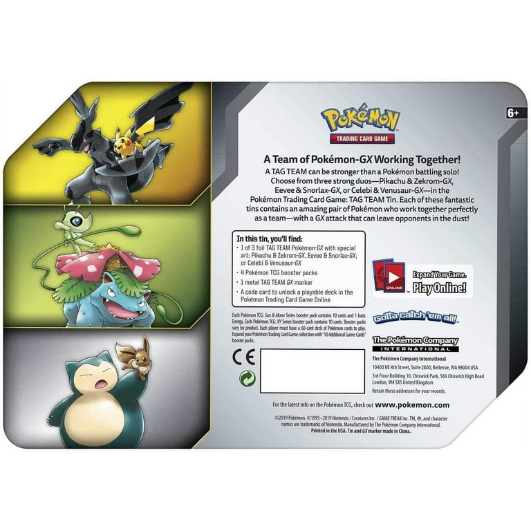 Spring 2019 Tag Team Tin: Pikachu & Zekrom GX - PTCGO Code – Card Cavern  Trading Cards, LLC