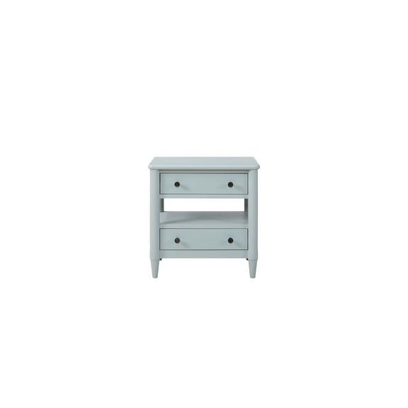 Miekor Furniture Open Nightstand Ocean Finish With 2 Drawers 96366