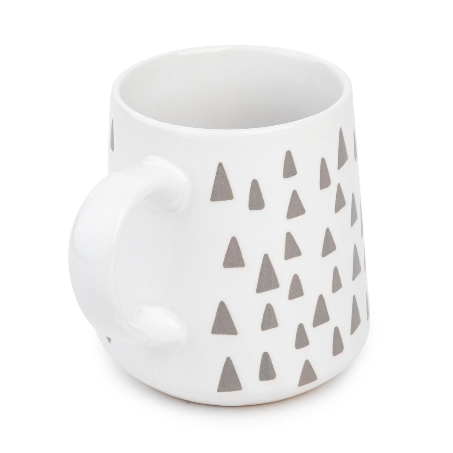 Mug Thym & Table en grès, 16 fl oz, Triangles blancs