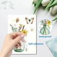 thumbnail image 3 of Flower Butterflies Spring Window Decal 8 Sheets PVC Adhesive Decorations Windows Stickers Floral in Jars Glass Sticker Decal Home Reusable Removable for Living Room Colourful Flowers, 3 of 5