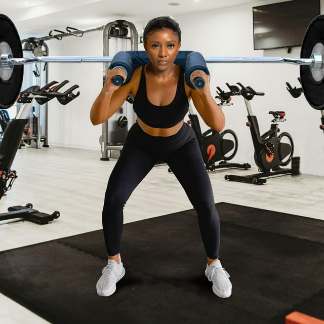 EDTara Safety Squat Bar With 700 Lb Capacity, Comes With Shoulder & Neck Pad and 2 Locking Collars, Fits Standard 2-Inch Weight Plates (Weights Not Included)
