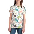 thumbnail image 3 of Wukai Easter Rabbit Youth Unisex Short Sleeve T-Shirt for Boys, Girls, Teens, and Kids-Small, 3 of 7