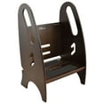 thumbnail image 3 of Little Partners 3-in-1 Growing Step Stool Toddler Tower Helper Step Stool, Wooden Toddler Standing Stool for Bathroom or Kitchen, Anti-Slip Feet, Built-in Safety Hand Rails Up to 200 lbs. - Espresso, 3 of 11