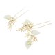 thumbnail image 2 of 2x1 Pareja Novia Boda Prom Perlas Flor Cabello Pin Lateral, 2 of 10