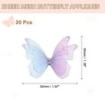 thumbnail image 2 of 20Pack Sheer Mesh Butterfly Appliques, 50mm Butterflies Patch, Blue Pink, 2 of 7