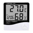 thumbnail image 1 of Bdday Home Humidity Meter Indoor Dry And Wet Electronic Clock Thermograph Intelligent Industrial Digital Display Temperature And Humidity Meter, 1 of 6