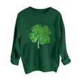 thumbnail image 4 of Charella Sweatshirts for Women St Patricks Day Decorations Long Sleeve Crewneck Tops 2024 Trendy T-shirt,Green,S, 4 of 5