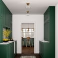 thumbnail image 3 of Evelyn&Zoe 9" Brass Finish Metal/Glass Semi Flush Mount, 3 of 6