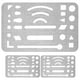 thumbnail image 5 of Juego de 3 protectores de letras de acero inoxidable para dibujo y manualidades. Plantilla de protector de letras., 5 of 8