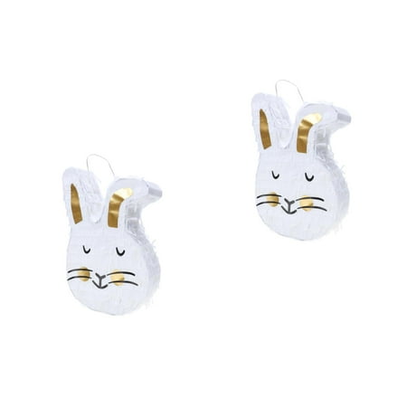 2pcs Easter Hanging Paper Pinata Rabbit Hanging Ornament Easter Gift