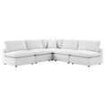thumbnail image 2 of Modway Commix 5-Piece Outdoor Patio Sectional Sofa in White, 2 of 10
