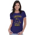 thumbnail image 4 of Louisiana is Calling Funny Creole Pun Womens Slim Fit Graphic Tee Brisco Brands S, 4 of 5