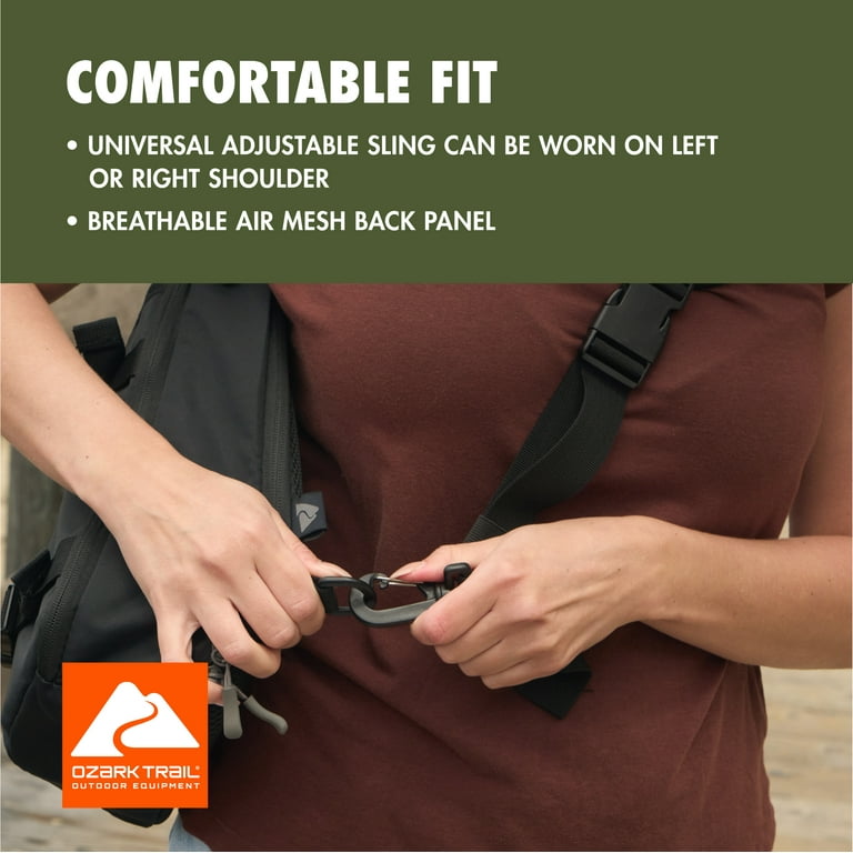 Ozark Trail 9L Unisex Sling Pack Messenger Bag, Black photo 3