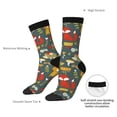 thumbnail image 2 of Yiaed Cute Animal Forest Print Great elasticity Crew Socks Sports socks for Men and Women, 2 of 5