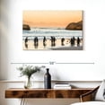 thumbnail image 3 of Elephant Stock Penguins On The Shore Wall Art - Horizontal Canvas Wall Art - Living Room Wall Decor - Animal Canvas - Beige And Orange Decor - 36" x 24", 3 of 8