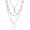 B1: Silver Star, variant on Leander Women's Stainless Steel Pendant Necklace, Lock-shaped Pendant, Lobster Clasp