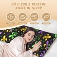 thumbnail image 4 of Lsque Mardi Gras Carnival4 Body Pillow Case Cover,Ultra-Soft Microfiber Bed Pillow Cases 20x54 inches,Elegant Bedding,Breathable Durable Pillow Cover with Envelope Closure, 4 of 8