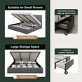 thumbnail image 6 of Amolife King Size Lift Up Storage Bed Frame, Velvet Upholstered Platform Bed with Adjustable Headboard, No Box Spring Needed, Gray, 6 of 13