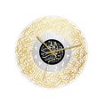 thumbnail image 1 of Round 12 inch Islamic Calligraphy Wall atomic Religious Pendulum Clock Muslim Eid Gold and silver, 1 of 9