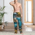 thumbnail image 2 of Fotbe Vintage Pickup Sunflower Dog Pantalones de Pijama para Hombre, Pantalones de Dormir, Pantalones de Casa con Cintura Ajustable y Bolsillos-XX-Large, 2 of 6