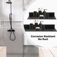 thumbnail image 4 of Jinsinto Bathroom Floating Wall Shelf Matte Aluminum Rectangular Shelf Ultra-thin Heavy-dut,black(30cm), 4 of 5