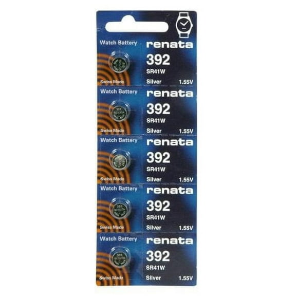 Renata #392 Silver Oxide Battery - 5 Pack (392-5)