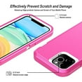 thumbnail image 4 of iPhone 12 Heavy Duty Case {Shock Proof Case with 3 Layer Rubber, Shatter Resistant, [Tough Armour] Rugged Case Compatible for iPhone 12} Pink, 4 of 7